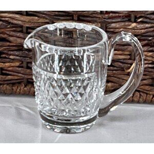 Waterford Retired Crystal Creamer Pitcher 3.75" Scalloped Edge 6oz